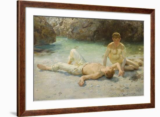 Noonday Heat, 1902-3-Henry Scott Tuke-Framed Giclee Print