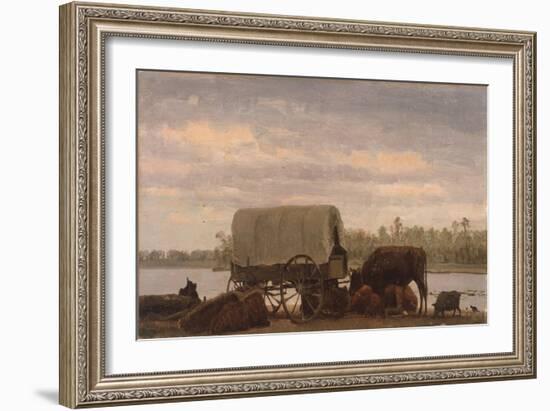 Nooning on the Platte, C.1859-Albert Bierstadt-Framed Giclee Print