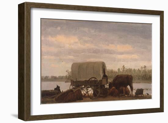 Nooning on the Platte, C.1859-Albert Bierstadt-Framed Giclee Print