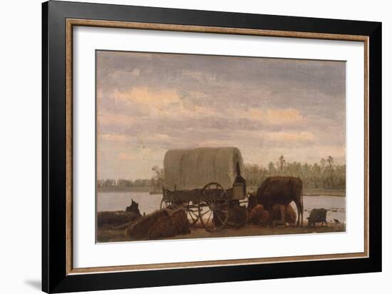 Nooning on the Platte, C.1859-Albert Bierstadt-Framed Giclee Print