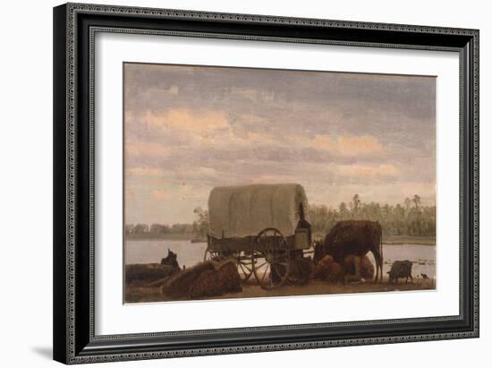 Nooning on the Platte, C.1859-Albert Bierstadt-Framed Giclee Print