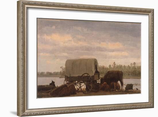 Nooning on the Platte, C.1859-Albert Bierstadt-Framed Giclee Print