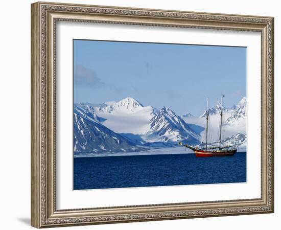 Noordelicht at Anchor Off the West Coast of Spitsbergen-William Gray-Framed Photographic Print