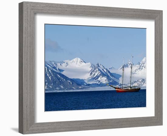 Noordelicht at Anchor Off the West Coast of Spitsbergen-William Gray-Framed Photographic Print