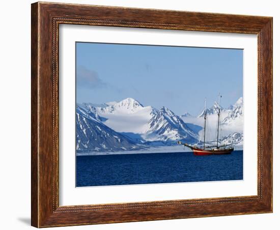 Noordelicht at Anchor Off the West Coast of Spitsbergen-William Gray-Framed Photographic Print