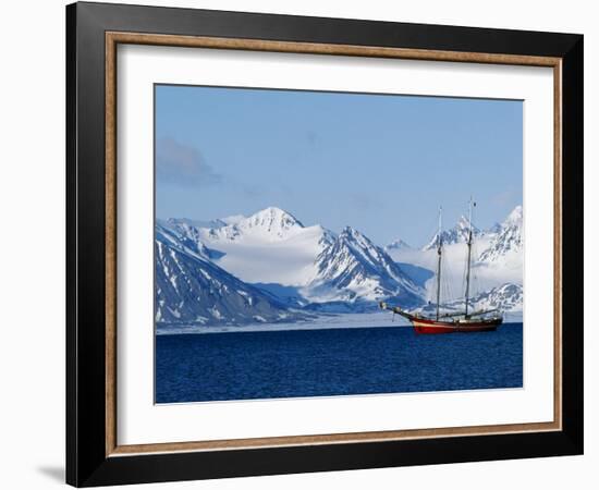 Noordelicht at Anchor Off the West Coast of Spitsbergen-William Gray-Framed Photographic Print