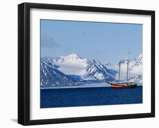 Noordelicht at Anchor Off the West Coast of Spitsbergen-William Gray-Framed Photographic Print