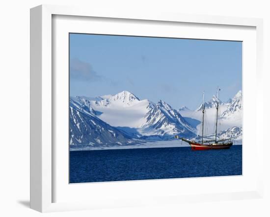 Noordelicht at Anchor Off the West Coast of Spitsbergen-William Gray-Framed Photographic Print