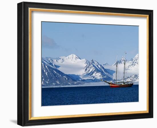Noordelicht at Anchor Off the West Coast of Spitsbergen-William Gray-Framed Photographic Print