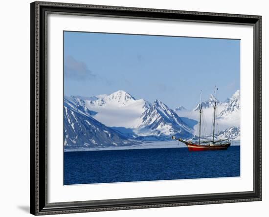 Noordelicht at Anchor Off the West Coast of Spitsbergen-William Gray-Framed Photographic Print