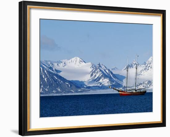 Noordelicht at Anchor Off the West Coast of Spitsbergen-William Gray-Framed Photographic Print