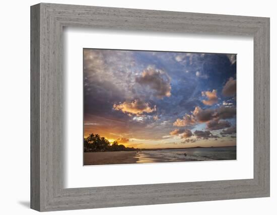 Noosa Beach and the Tasman Sea at Sunset, Noosa Heads, Queensland, Australia.-Cahir Davitt-Framed Photographic Print