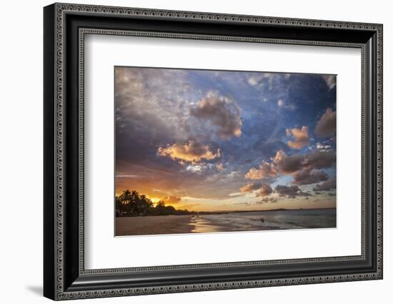 Noosa Beach and the Tasman Sea at Sunset, Noosa Heads, Queensland, Australia.-Cahir Davitt-Framed Photographic Print