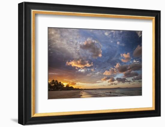 Noosa Beach and the Tasman Sea at Sunset, Noosa Heads, Queensland, Australia.-Cahir Davitt-Framed Photographic Print