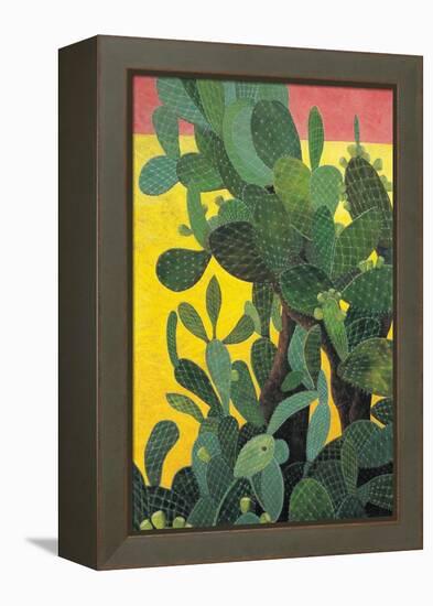 Nopal Cactus in Teotihuacan, 2001-Pedro Diego Alvarado-Framed Premier Image Canvas