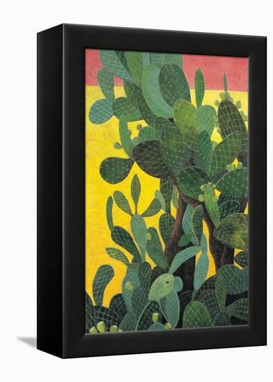 Nopal Cactus in Teotihuacan, 2001-Pedro Diego Alvarado-Framed Premier Image Canvas