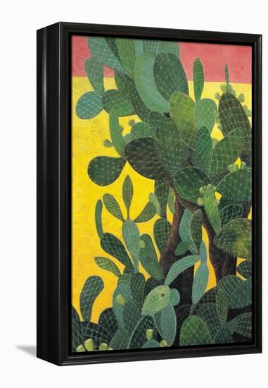 Nopal Cactus in Teotihuacan, 2001-Pedro Diego Alvarado-Framed Premier Image Canvas