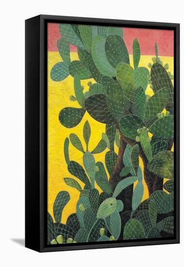 Nopal Cactus in Teotihuacan, 2001-Pedro Diego Alvarado-Framed Premier Image Canvas