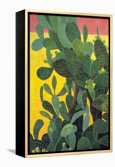 Nopal Cactus in Teotihuacan, 2001-Pedro Diego Alvarado-Framed Premier Image Canvas