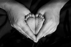 Hands and Baby Feet in a Heart-Nora Hernandez-Photographic Print