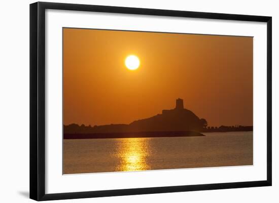 Nora Sunrise over Harbour, Near Pula, Cagliari Province, Sardinia, Italy, Mediterranean, Europe-John Miller-Framed Photographic Print