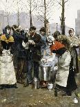 Soup for the Masses on a Winter Day, Paris, 1881-Norbert Goeneutte-Framed Premier Image Canvas