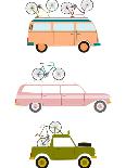 Cars Transporting Bicycles-Norbert Sobolewski-Mounted Art Print