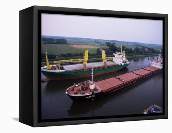 Nord Ostsee Kanal, Kiel Canal, Germany-Ken Gillham-Framed Premier Image Canvas