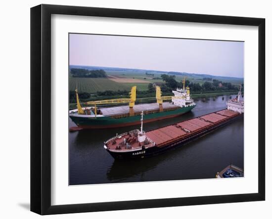 Nord Ostsee Kanal, Kiel Canal, Germany-Ken Gillham-Framed Photographic Print