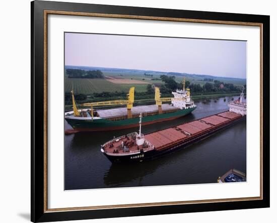 Nord Ostsee Kanal, Kiel Canal, Germany-Ken Gillham-Framed Photographic Print