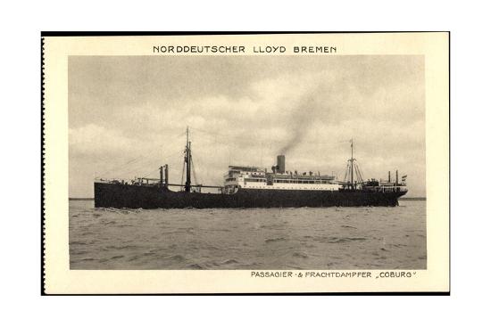 Norddeutscher Lloyd Bremen Dampfer Coburg Giclee Print Art Com