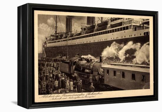 Norddeutscher Lloyd Bremen, Dampfer Columbus, Bahn-null-Framed Premier Image Canvas