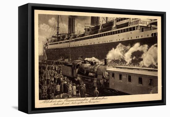 Norddeutscher Lloyd Bremen, Dampfer Columbus, Bahn-null-Framed Premier Image Canvas