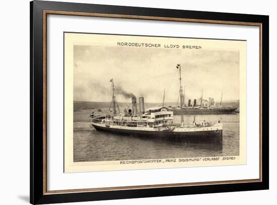 Norddeutscher Lloyd Bremen, Dampfer Prinz Sigismund-null-Framed Giclee Print