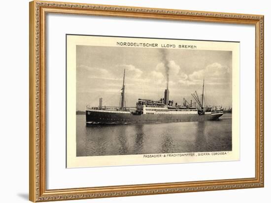 Norddeutscher Lloyd Bremen, Dampfer Sierra Cordoba-null-Framed Giclee Print