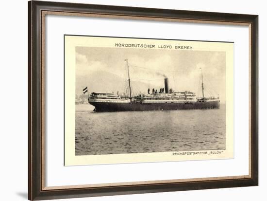 Norddeutscher Lloyd Bremen, Reichspostdampfer Bülow-null-Framed Giclee Print