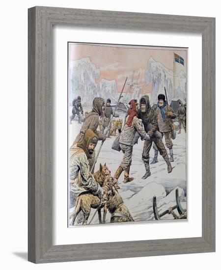 Nordenskjold Rescued from Snow Hill Island, Antarctica, 1903-null-Framed Giclee Print