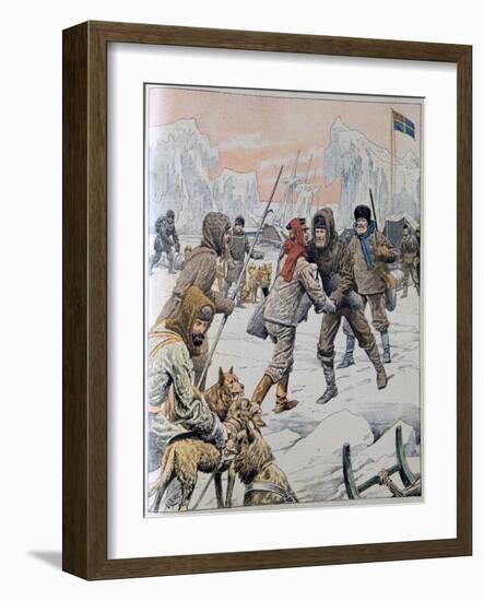 Nordenskjold Rescued from Snow Hill Island, Antarctica, 1903-null-Framed Giclee Print