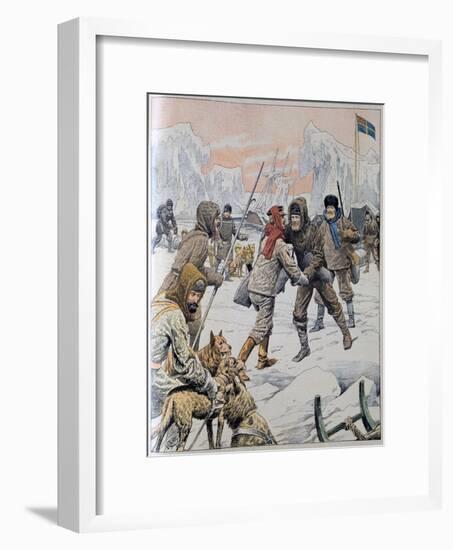 Nordenskjold Rescued from Snow Hill Island, Antarctica, 1903-null-Framed Giclee Print