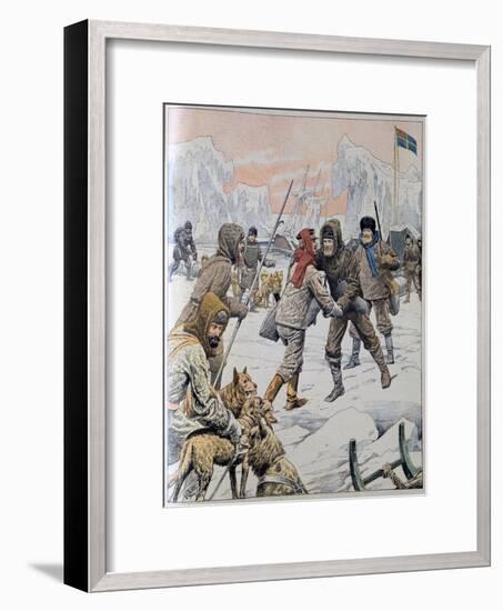 Nordenskjold Rescued from Snow Hill Island, Antarctica, 1903-null-Framed Giclee Print