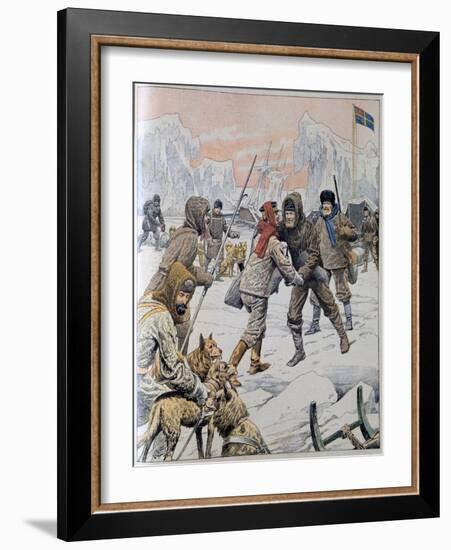 Nordenskjold Rescued from Snow Hill Island, Antarctica, 1903-null-Framed Giclee Print