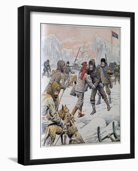 Nordenskjold Rescued from Snow Hill Island, Antarctica, 1903-null-Framed Giclee Print