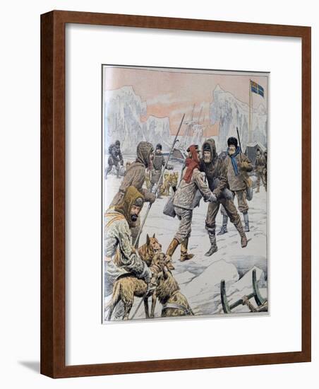 Nordenskjold Rescued from Snow Hill Island, Antarctica, 1903-null-Framed Giclee Print