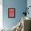 Nordic Cross Stitch Red-Nicholas Biscardi-Framed Stretched Canvas displayed on a wall