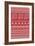 Nordic Cross Stitch Red-Nicholas Biscardi-Framed Art Print