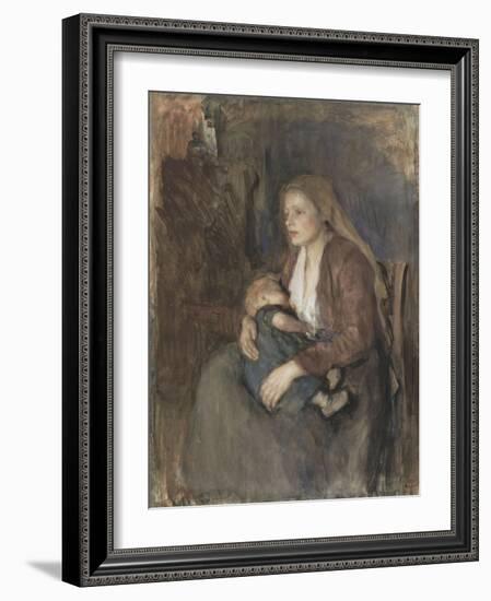 Nordic Madonna, C. 1890-1910-Albert Neuhuys-Framed Art Print