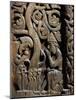 Nordic Saga or Legend of Siegfried or Sigurd, 12th century wood panel from Setesdale Church Norway-null-Mounted Photographic Print