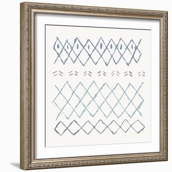 Nordic Vibes I Blue-Moira Hershey-Framed Art Print