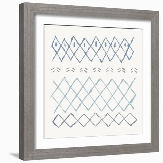 Nordic Vibes I Blue-Moira Hershey-Framed Art Print