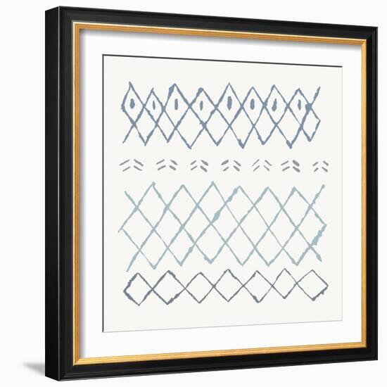 Nordic Vibes I Blue-Moira Hershey-Framed Art Print